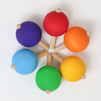 6 Spinning Tops - Rainbow
