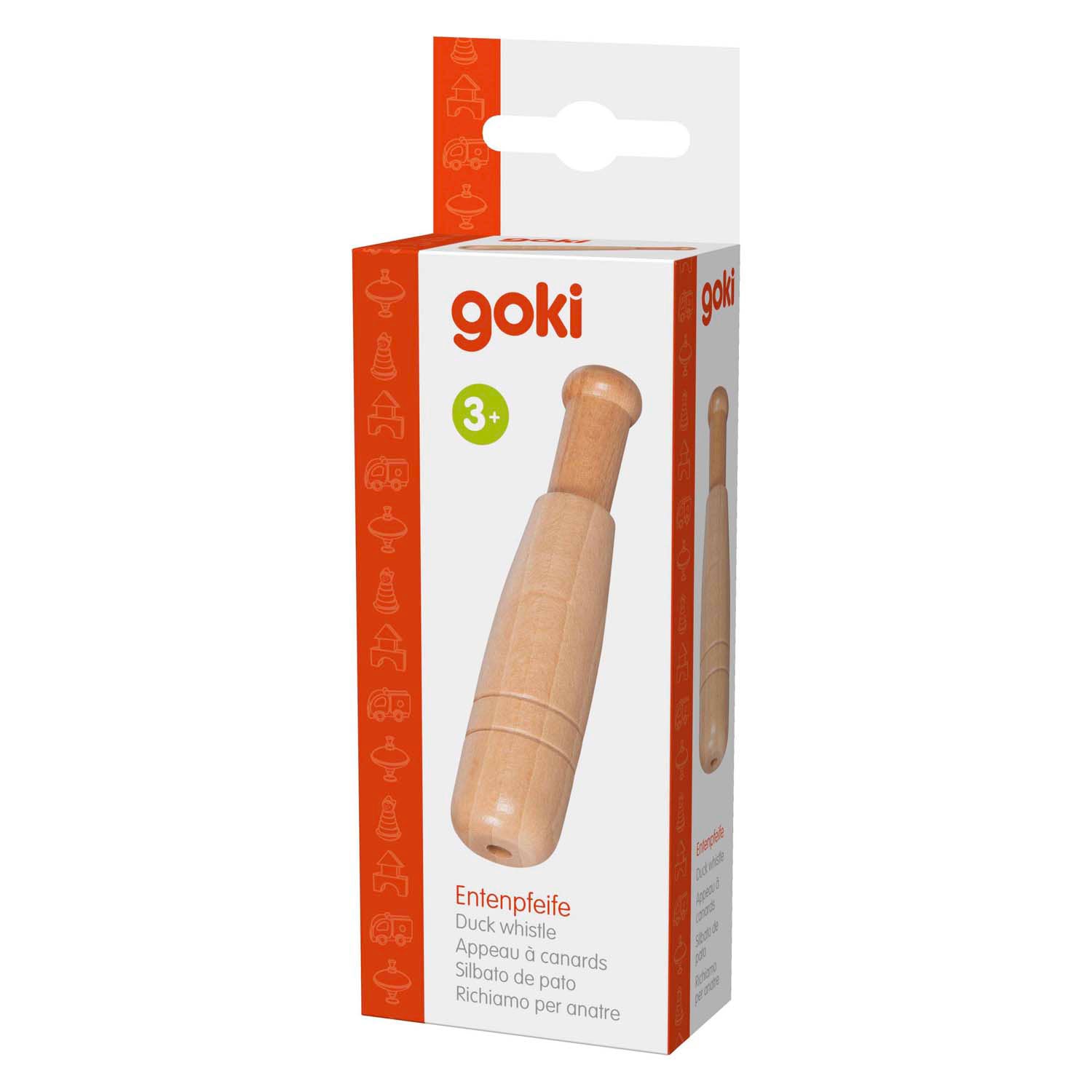 Goki duck whistle packaging on a white background