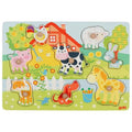 Wooden Lift-Out Puzzle – Farm Animals (8 Pieces)