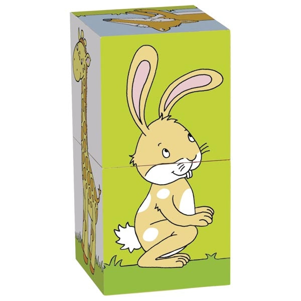 Cube Puzzle - Animals (2 Pieces)