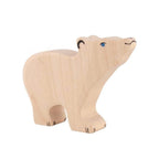 Wooden polar bear figurine 