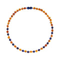 Amber Baby & Toddler Necklace - Cognac • Lapis Lazuli