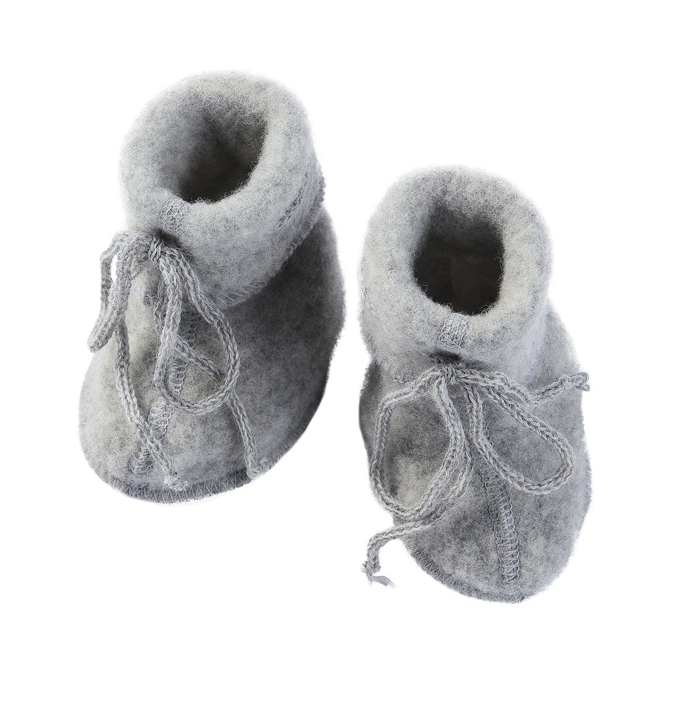 Wool Fleece Booties-Booties-Engel Natur-4046304185346-Grey-0-3 Months-Stardust-Store