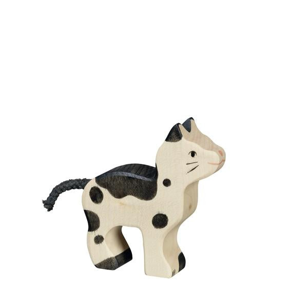 Cat Small Black and White-Figurines-Holztiger-4013594805407-Stardust-Store