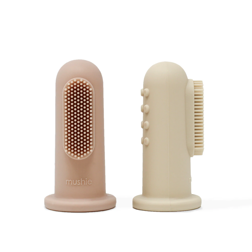 Finger Toothbrush-Toothbrushes-Mushie-810052460192-Shifting Sand & Blush-Stardust-Store