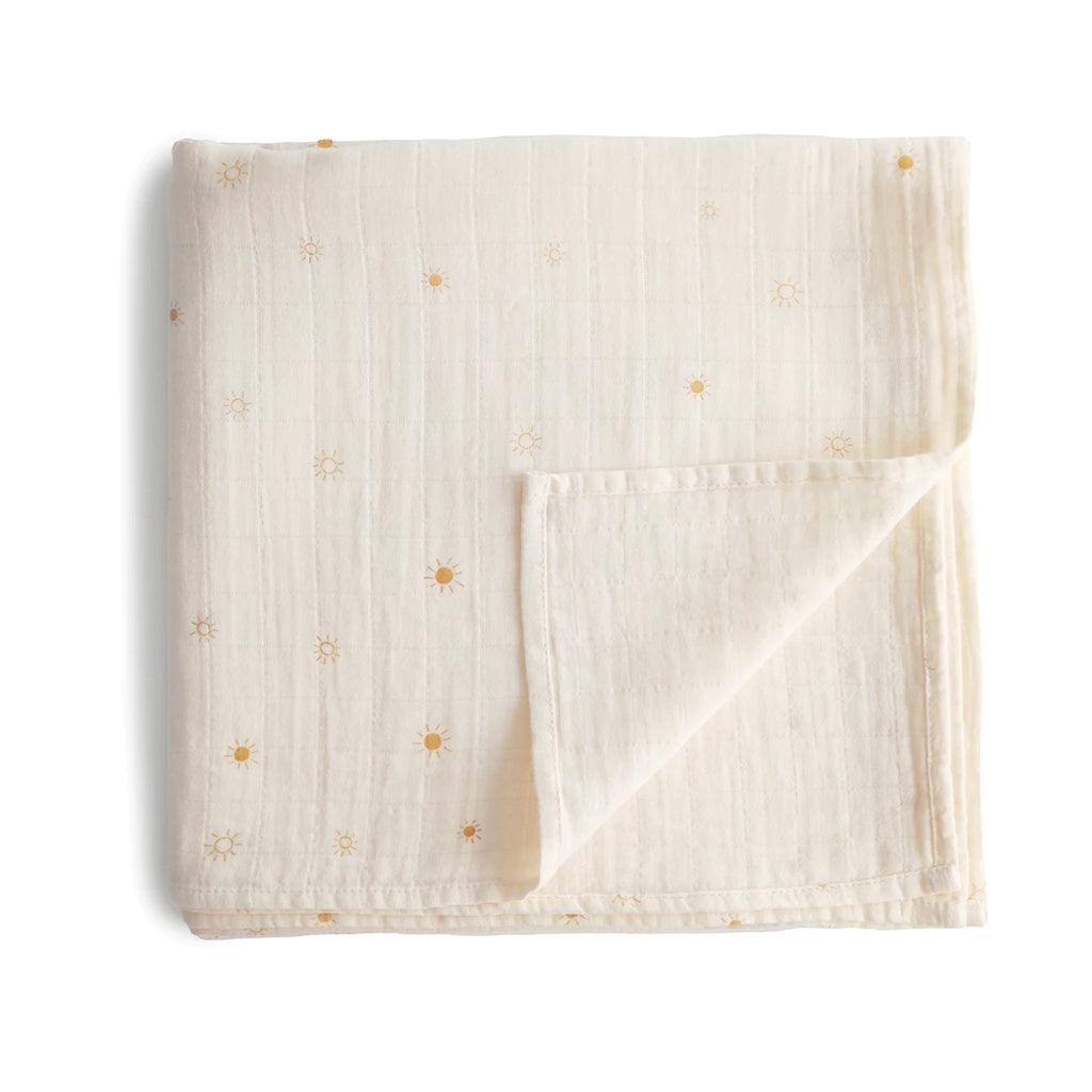Muslin Swaddle Blanket-Swaddling Blankets-Mushie-810052461335-Sun-Stardust-Store